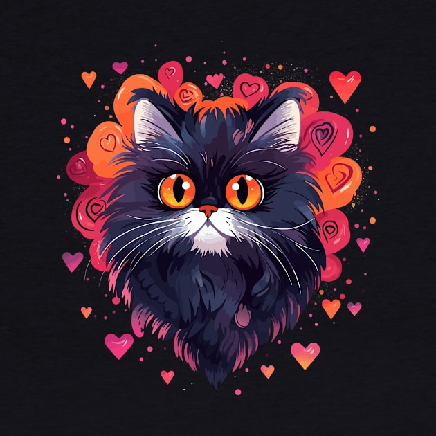 Persian Cat Valentine Day by JH Mart